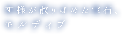 神様が散りばめた宝石モルディブ